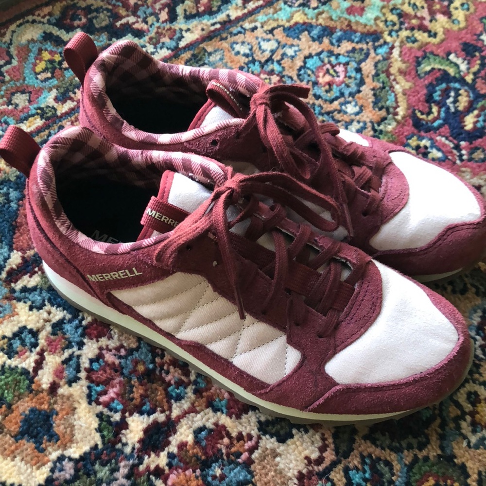 Merrell Women's Burgundy and White Casual Sneakers